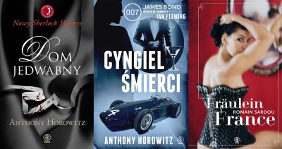 PAKIET DOM JEDWABNY / CYNGIEL ŚMIERCI / FRAULEIN FRANCE. Autor: Anthony Horowitz. SmakLiter.pl Okładka książki PAKIET DOM JEDWABNY / CYNGIEL ŚMIERCI / FRAULEIN FRANCE