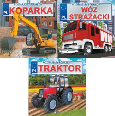 PAKIET KOPARKA / RADIOWÓZ / TRAKTOR. Autor: Opracowanie zbiorowe. SmakLiter.pl Okładka książki PAKIET KOPARKA / RADIOWÓZ / TRAKTOR