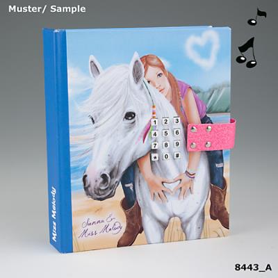 PAMIĘTNIK NA KOD MISS MELODY NIEBIESKI 8443A. Wydawca: PLUS-Z. SmakLiter.pl Opakowanie PAMIĘTNIK NA KOD MISS MELODY NIEBIESKI 8443A