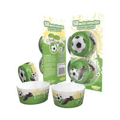 Opakowanie PIŁKA NOŻNA PAPILOTKI NA MUFFINY 50 SZTUK