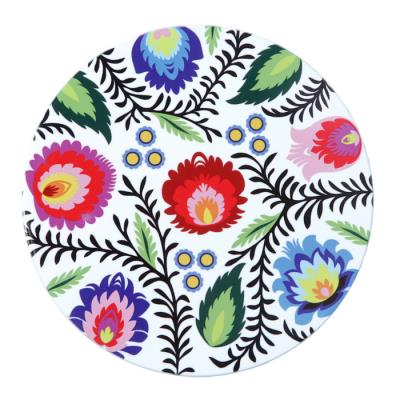 Opakowanie PODKŁADKA CERAMICZNA OKRĄGŁA 10,5CM ŁOWICZ KWIATY FOLK