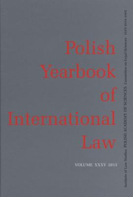 Okładka książki POLISH YEARBOOK OF INTERNATIONAL LAW TOM XXXV