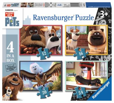 Opakowanie PUZZLE 4W1 SEKRETNE ŻYCIE ZWIERZĄT DOMOWYCH