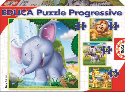 Opakowanie PUZZLE 4W1 ZWIERZĘTA 