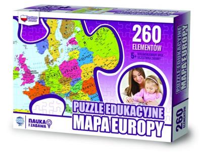 Puzzle Edukacyjne mapa Europy. Wydawca: ZACHEM. SmakLiter.pl Opakowanie Puzzle Edukacyjne mapa Europy