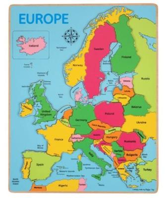 Opakowanie Puzzle Mapa Europy 25 elementów