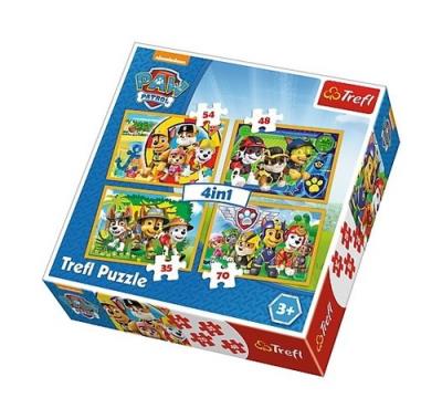 Opakowanie Puzzle Psi Patrol Zawsze na czas 4w1