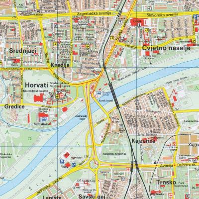 Okładka książki ZAGRZEB MAPA 1:20 000