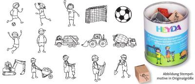 Opakowanie ZESTAW STEMPLI PIŁKARZE I BUDOWA 