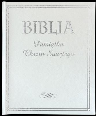 Biblia Pamiątka Chrztu Świętego. Autor: Lizzie Ribbons. SmakLiter.pl Okładka książki Biblia Pamiątka Chrztu Świętego