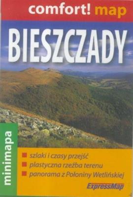 Okładka książki Comfort!map Bieszczady 1:200 000 mapa mini 2018