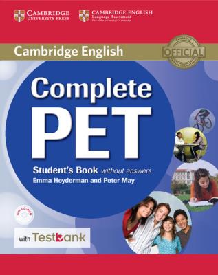 Complete PET Student's Book without Answers with CD-ROM and Testbank. Autor: Emma Heyderman, May Peter. SmakLiter.pl Okładka książki Complete PET Student's Book without Answers with CD-ROM and Testbank