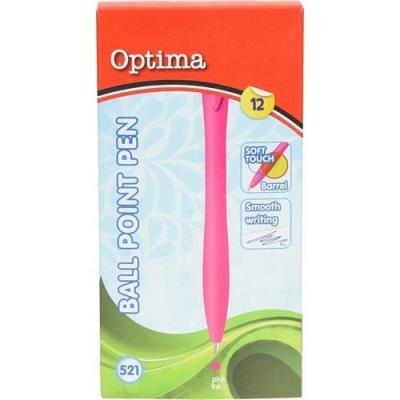 Długopis Soft Touch różowy (12szt) OPTIMA. Wydawca: Optima JG. SmakLiter.pl Opakowanie Długopis Soft Touch różowy (12szt) OPTIMA