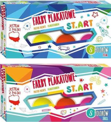 Opakowanie Farby plakatowe St ART 20ml.8 kolorów