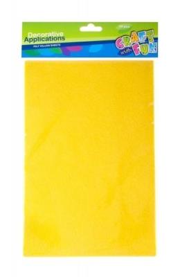 Opakowanie Filc arkusz żółty A4 10el