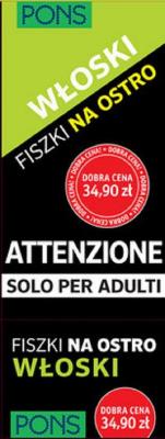 Okładka książki Fiszki na ostro. 333 słowa. Włoski PONS
