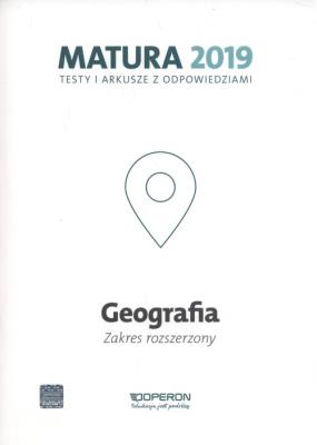 Okładka książki Geografia Matura 2019 Testy i arkusze Zakres rozszerzony
