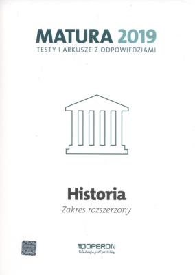Historia Matura 2019 Testy i arkusze Zakres rozszerzony. Autor: Tulin Cezary, Kubicka Beata, Smuda Marek. SmakLiter.pl Okładka książki Historia Matura 2019 Testy i arkusze Zakres rozszerzony