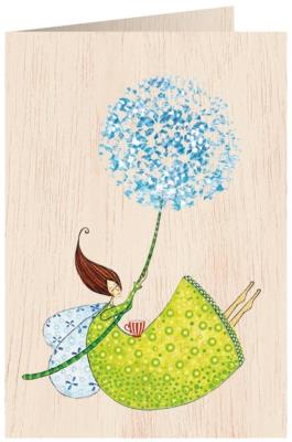 Karnet drewniany C6 + koperta Dmuchawiec. Wydawca: Cozywood. SmakLiter.pl Opakowanie Karnet drewniany C6 + koperta Dmuchawiec