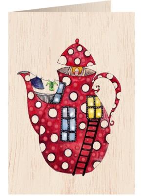 Karnet drewniany C6 + koperta Imbryk. Wydawca: Cozywood. SmakLiter.pl Opakowanie Karnet drewniany C6 + koperta Imbryk