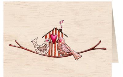 Karnet drewniany C6 + koperta Ptaszki na gałęzi. Wydawca: Cozywood. SmakLiter.pl Opakowanie Karnet drewniany C6 + koperta Ptaszki na gałęzi