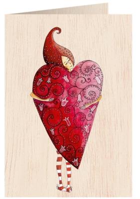 Karnet drewniany C6 + koperta Serce. Wydawca: Cozywood. SmakLiter.pl Opakowanie Karnet drewniany C6 + koperta Serce