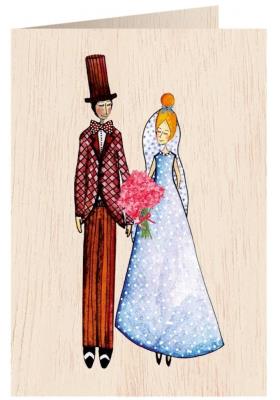 Karnet drewniany C6 + koperta Ślub Para Młoda. Wydawca: Cozywood. SmakLiter.pl Opakowanie Karnet drewniany C6 + koperta Ślub Para Młoda