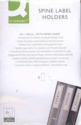 Kieszeń samoprzylepna Q-CONNECT na etykiety 55x102mm, 6 sztuk. Wydawca: Q-CONNECT. SmakLiter.pl Opakowanie Kieszeń samoprzylepna Q-CONNECT na etykiety 55x102mm, 6 sztuk