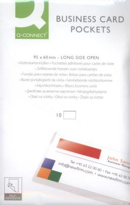 Kieszeń samoprzylepna Q-CONNECT na wizytówki 60x95mm 10 sztuk. Wydawca: Q-CONNECT. SmakLiter.pl Opakowanie Kieszeń samoprzylepna Q-CONNECT na wizytówki 60x95mm 10 sztuk