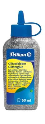 Klej z brokatem 60 ml srebrny 300285. Wydawca: Pelikan. SmakLiter.pl Opakowanie Klej z brokatem 60 ml srebrny 300285