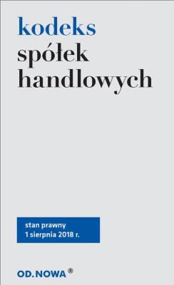 Kodeks Spółek Handlowych. Autor: Agnieszka Kaszok. SmakLiter.pl Okładka książki Kodeks Spółek Handlowych