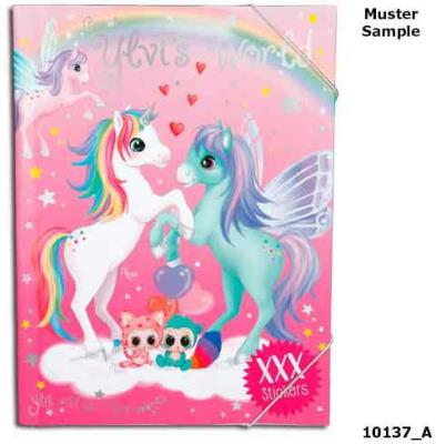 Opakowanie KOLOROWANKA Z NAKLEJKAMI JEDNOROŻEC YLVI 10137A