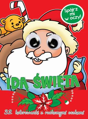 Okładka książki Kolorowanka z oczkami. Idą święta