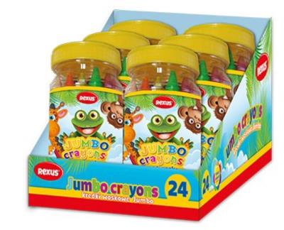 Okładka książki Kredki Jumbo woskowe 20 kolorów w kubeczku