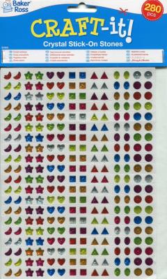 Opakowanie Kryształki mini 3D samoprzylepne 280 sztuk mix