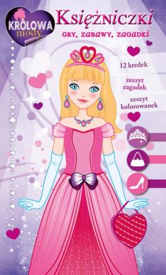 Okładka książki Księżniczki Gry zabawy zagadki Zestaw kreatywny z kredkami
