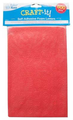 Opakowanie Literki z pianki samoprzylepne 600 sztuk mix kolorów