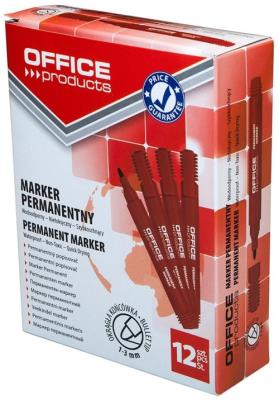 Opakowanie Marker permanentny OFFICE PRODUCTS, okrągły, 1-3mm (linia), czerwony 12 sztuk