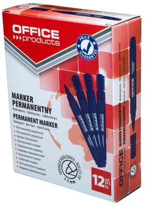 Opakowanie Marker permanentny OFFICE PRODUCTS, okrągły, 1-3mm (linia), niebieski 12 sztuk