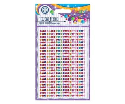Opakowanie Naklejki dekoracyjne - tęczowe perełki ASTRA