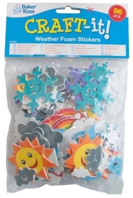 Opakowanie Naklejki piankowe Pogoda 96 sztuk mix wzorów