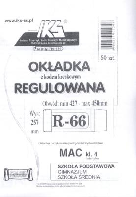 Opakowanie Okładka książkowa regulowana R- 66 50 sztuk mix