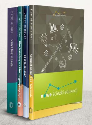 PAKIET NOWE ŚCIEŻKI EDUKACJI / CO Z TĄ SZKOŁĄ / KOMPETENCJE BEZ TAJEMNIC /  KIM JESTEŚMY A KIM MOGLIBYŚMY BYĆ / UCZYĆ SIĘ Z PASJĄ. Autor: Opracowanie zbiorowe. SmakLiter.pl Okładka książki PAKIET NOWE ŚCIEŻKI EDUKACJI / CO Z TĄ SZKOŁĄ / KOMPETENCJE BEZ TAJEMNIC /  KIM JESTEŚMY A KIM MOGLIBYŚMY BYĆ / UCZYĆ SIĘ Z PASJĄ