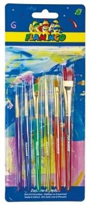 Pędzle flamingo 6el. Wydawca: Starpak. SmakLiter.pl Opakowanie Pędzle flamingo 6el