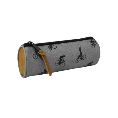Opakowanie Piórnik szary w czarne rowery