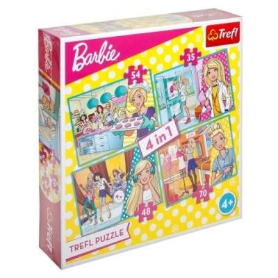 Opakowanie Puzzle 4w1 Kariera Barbie TREFL