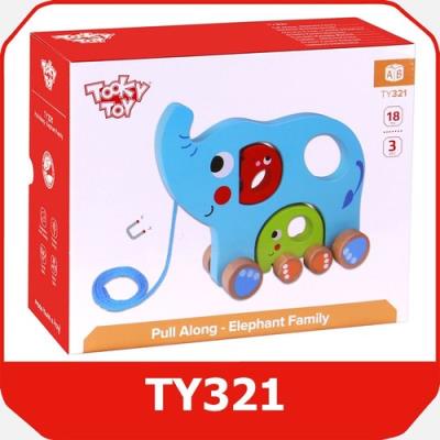 Opakowanie Rodzina słoni do ciągnięcia