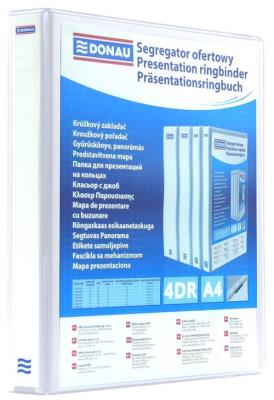 Opakowanie Segregator ofertowy DONAU, PP, A4/4RD/25, biały