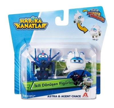 Opakowanie Super Wings 2-pak figurek transf. Astra&AgentChace