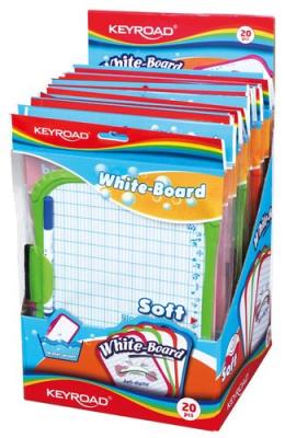 Opakowanie TABLICA A4  SUCHOŚCIERALNA KEYROAD MINI Z MARKEREM MIX